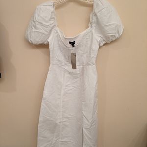 Off shoulder puff sleeve summer dress